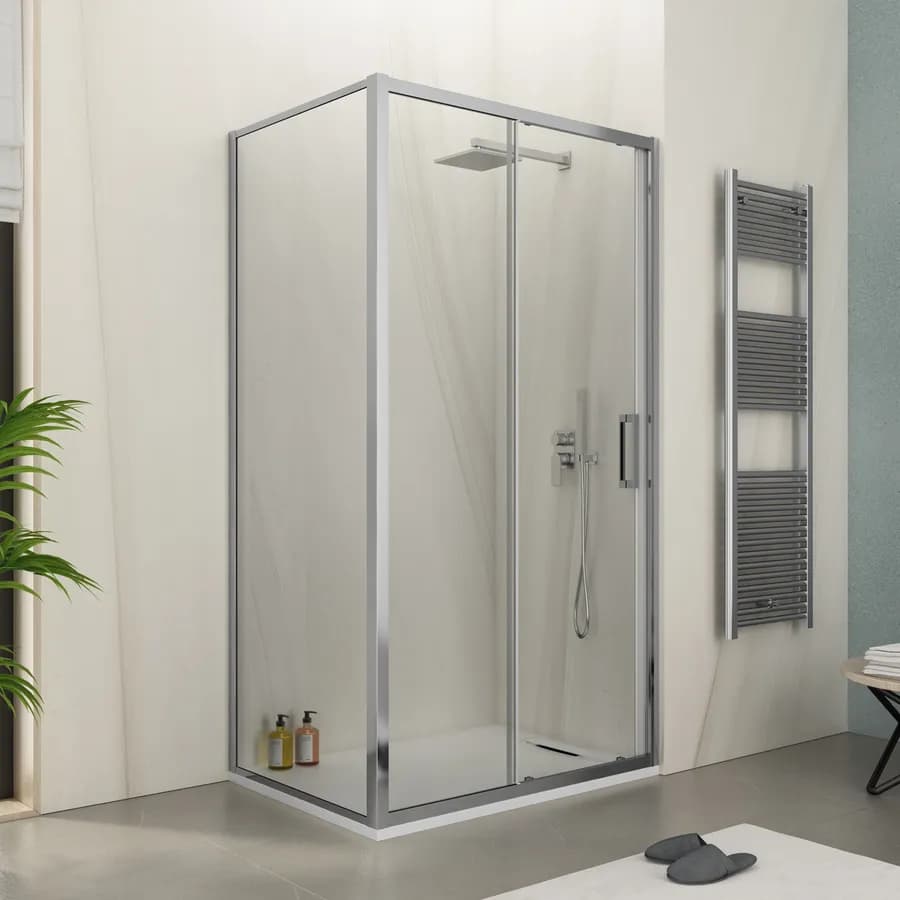 MORITZ CROMO 70X100 - FISSO 70 + SCORREVOLE 100 TRASPARENTE