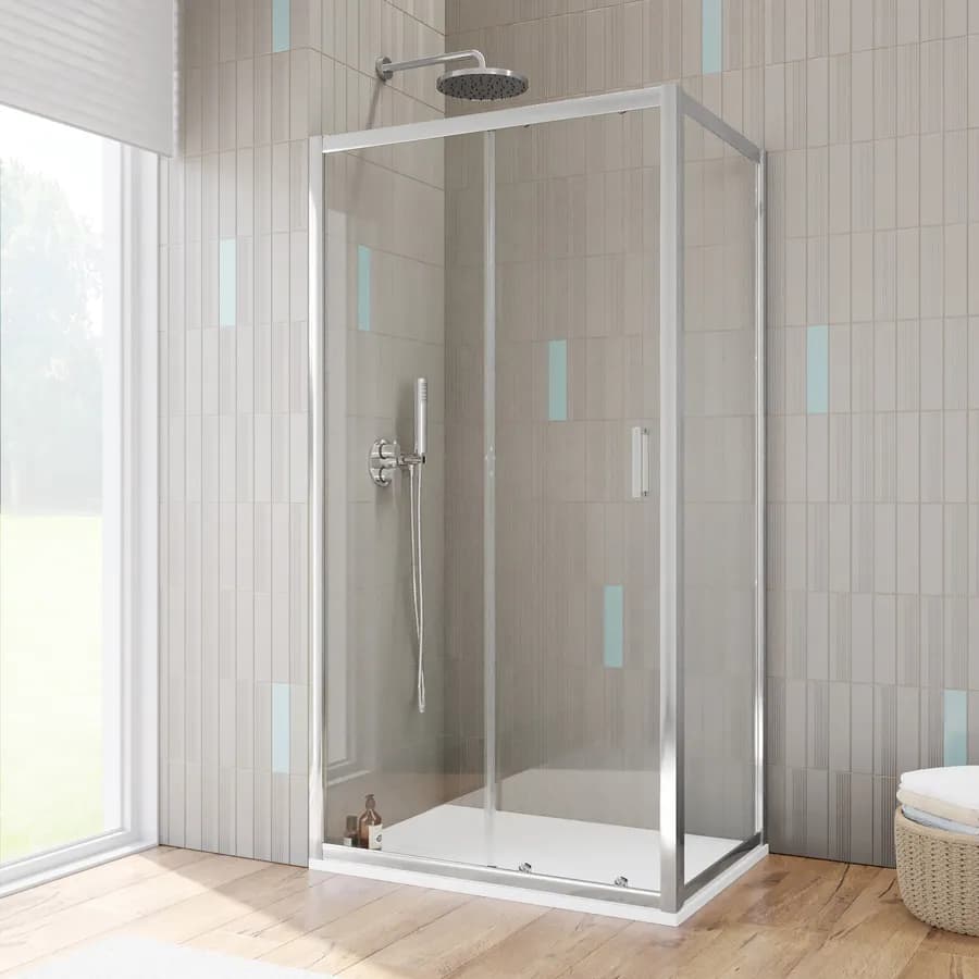 Box doccia 70x105 cm scorrevole vetro temperato 6mm trasparente 185h - Young