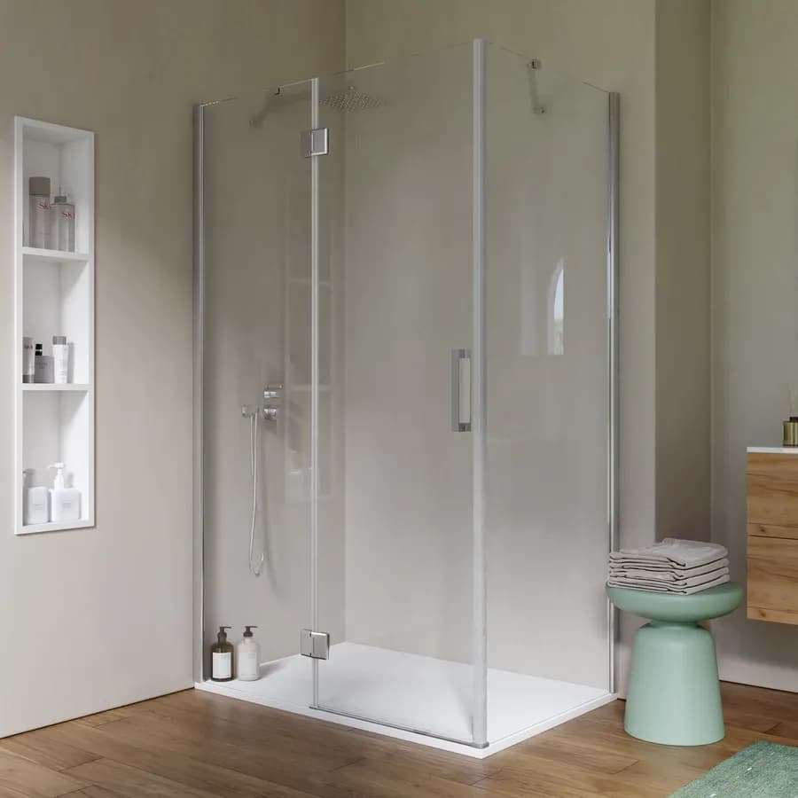 Box doccia 70x110 cm battente vetro temperato anticalcare 195h - Closet