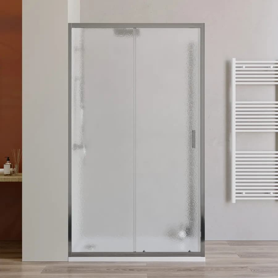 Box doccia 70x115 cm scorrevole con vetro stampato e profilo cromo 200h - Skin