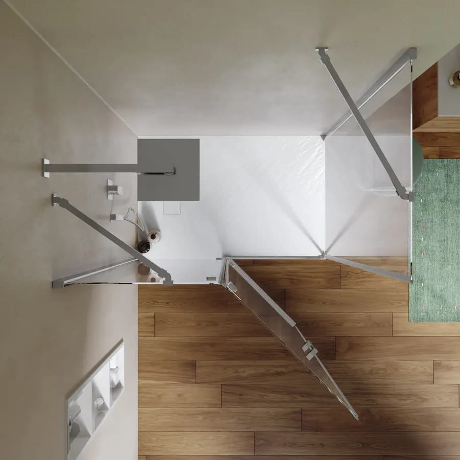 Box doccia 70x120 cm battente vetro temperato anticalcare 195h - Closet