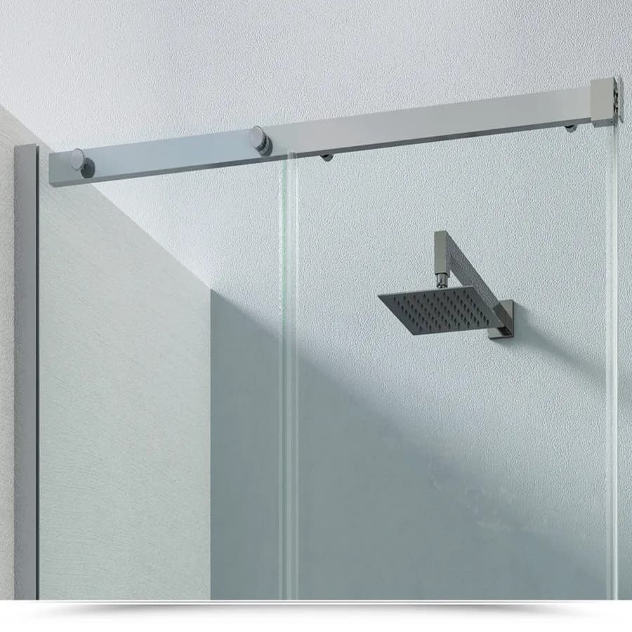 Box doccia 70x120 cm scorrevole in cristallo trasparente e profilo cromo 200h - Helios