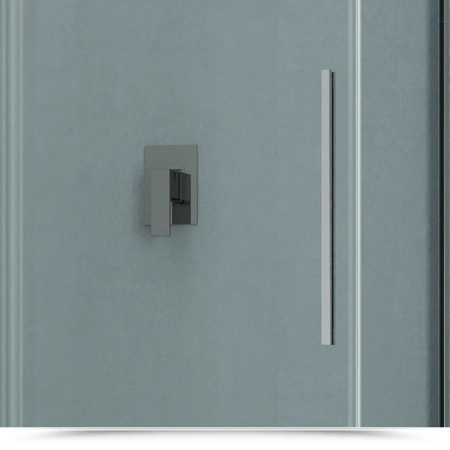 Box doccia 70x120 cm scorrevole in cristallo trasparente e profilo cromo 200h - Helios