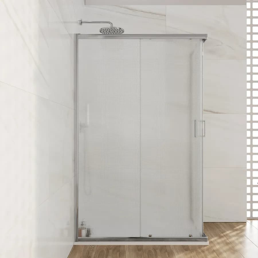 Box doccia 70x120 cm doppio scorrevole vetro temperato 6mm stampato 185h - Young