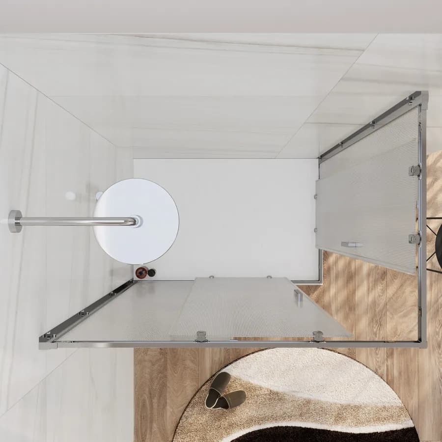 Box doccia 70x120 cm doppio scorrevole vetro temperato 6mm stampato 185h - Young