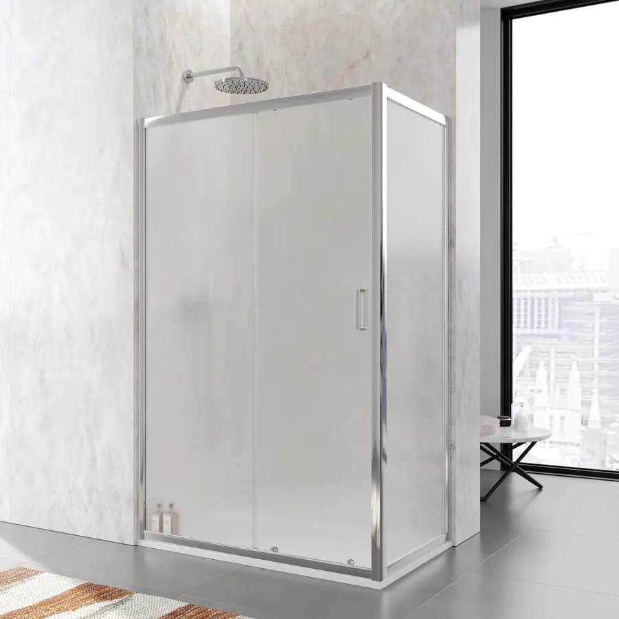 Box doccia 70x120 cm scorrevole vetro temperato 6mm stampato 185h - Young