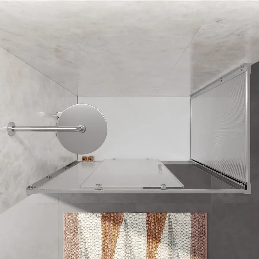 Box doccia 70x120 cm scorrevole vetro temperato 6mm stampato 185h - Young