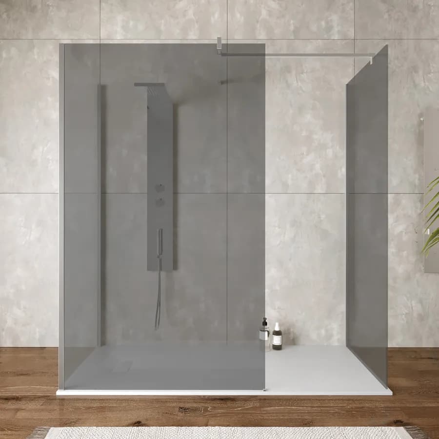Box doccia 70x120x70 tre lati per sostituzione vasca da bagno walk-in fume - Keep