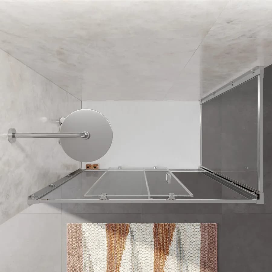 Box doccia 70x125 cm scorrevole vetro temperato 6mm trasparente 185h - Young