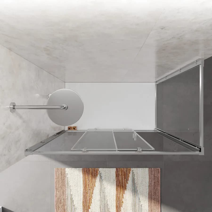 Box doccia 70x130 cm scorrevole vetro temperato 6mm trasparente 185h - Young