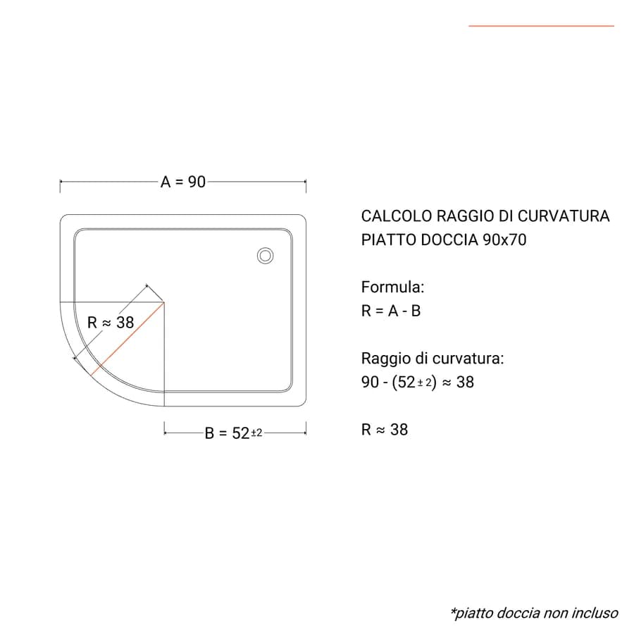 Box doccia 70x90 cm semicircolare scorrevole con vetro serigrafato e profilo bianco 185h - Lite