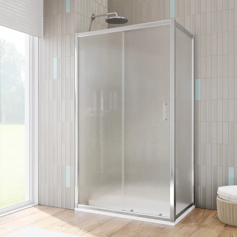 Box doccia 75x115 cm scorrevole vetro temperato 6mm stampato 185h - Young