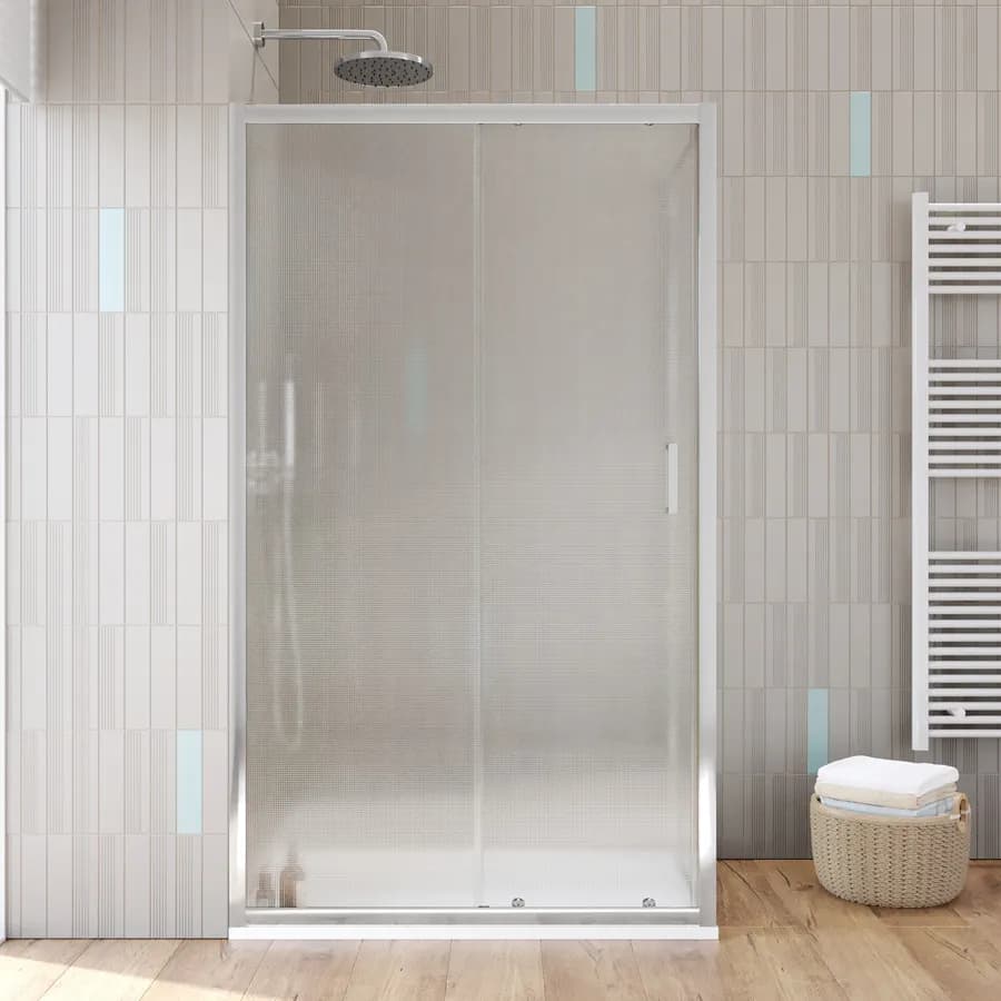 Box doccia 75x115 cm scorrevole vetro temperato 6mm stampato 185h - Young