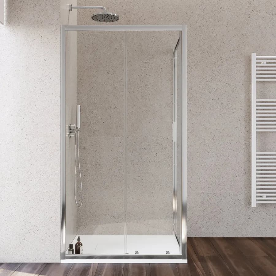 Box doccia 80x100 cm scorrevole vetro temperato 6mm trasparente 185h - Young