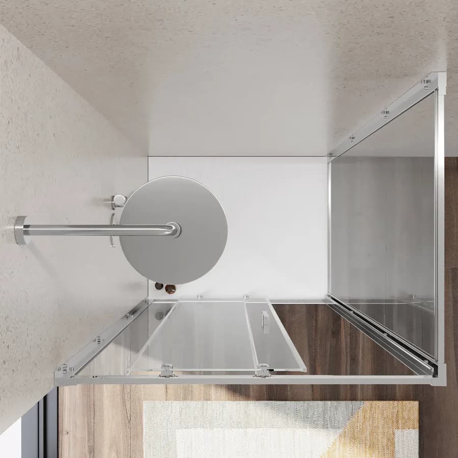 Box doccia 80x100 cm scorrevole vetro temperato 6mm trasparente 185h - Young