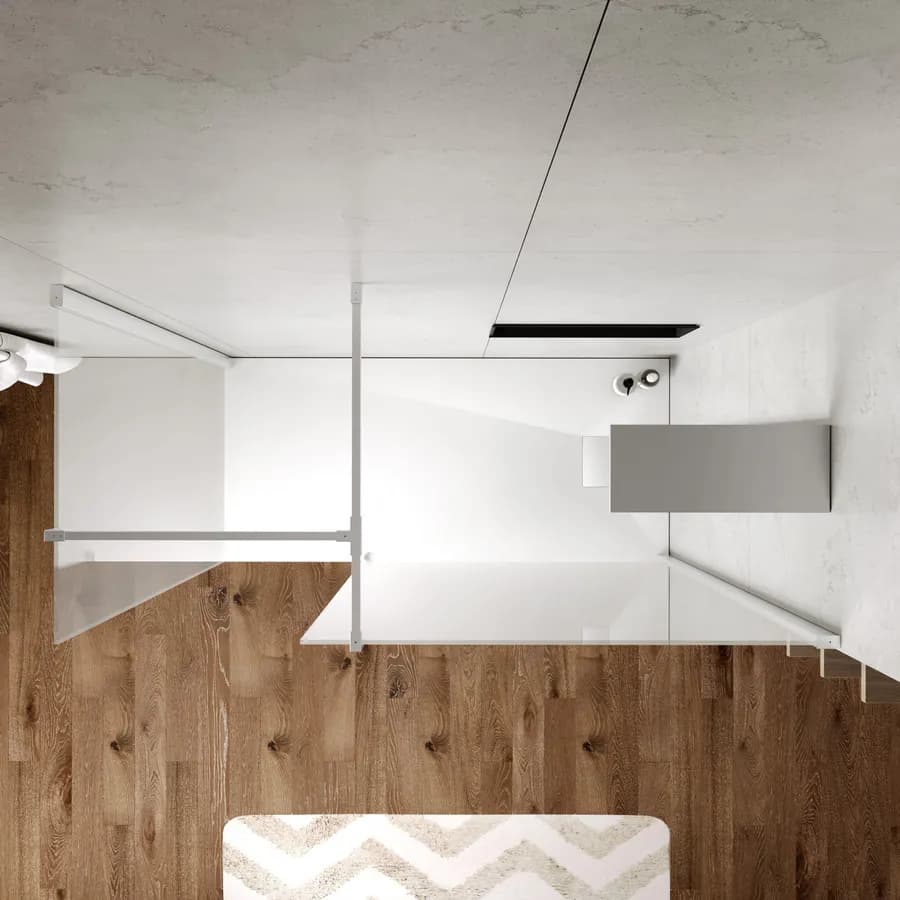 Box doccia 80x120 cm due lati con vetro anticalcare trasparente e profilo cromo 200h - Keep