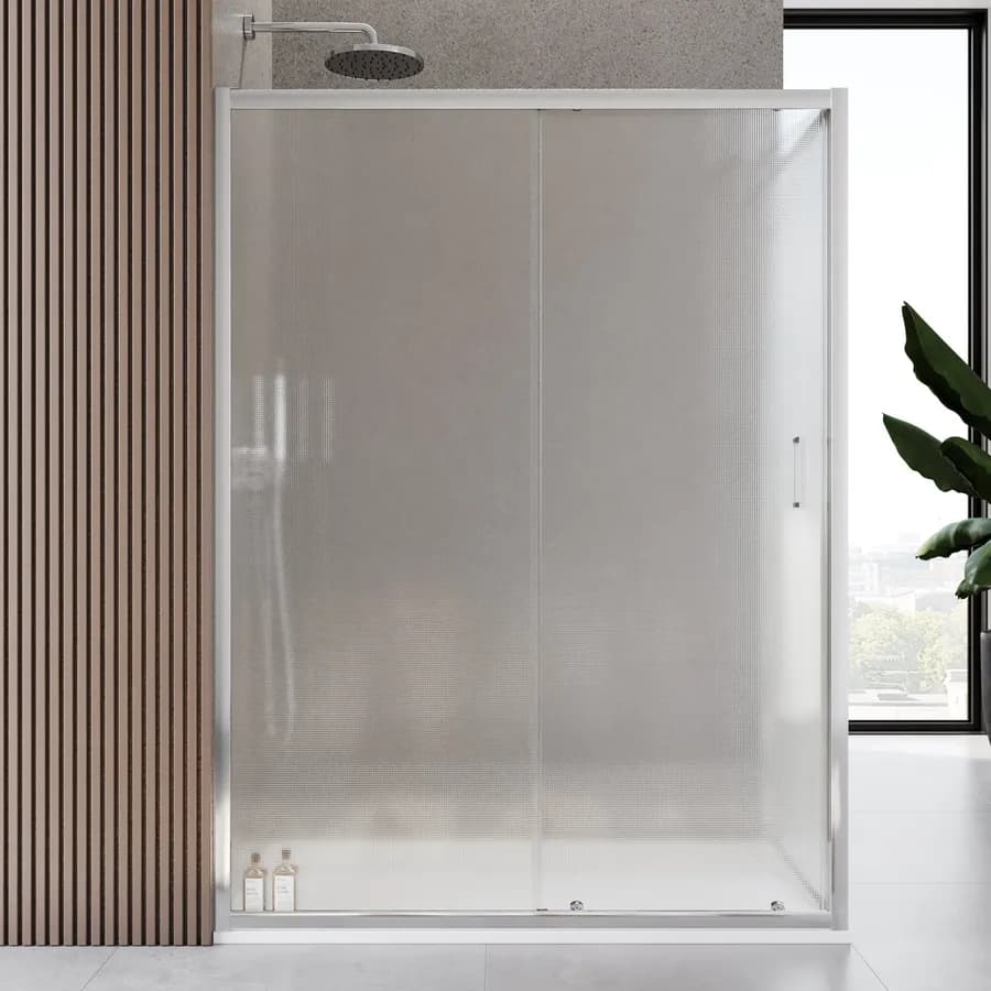 Box doccia 80x140 cm scorrevole vetro temperato 6mm stampato 185h - Young
