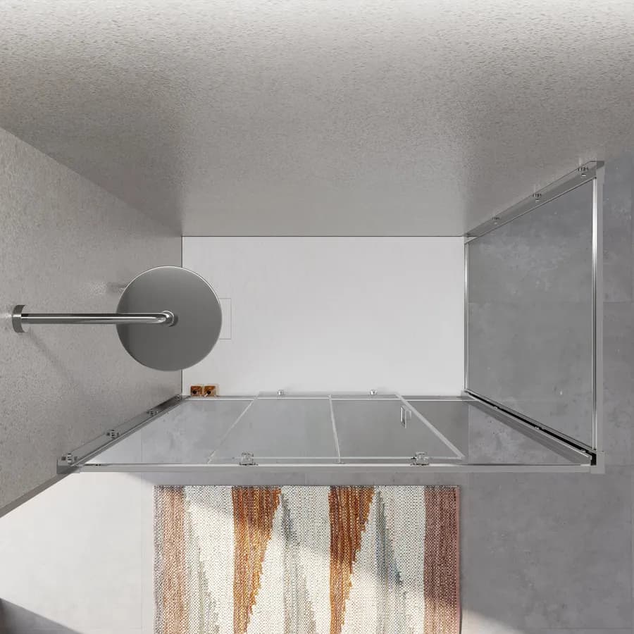 Box doccia 80x140 cm scorrevole vetro temperato 6mm trasparente 185h - Young