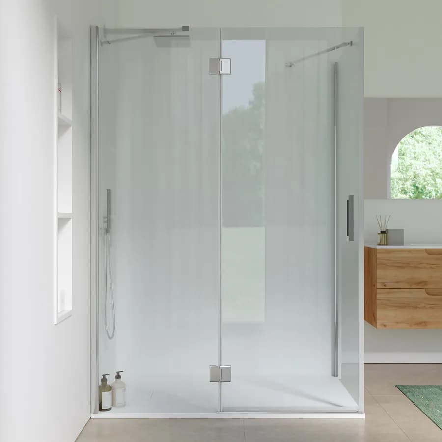 Box doccia 80x140 cm battente vetro temperato anticalcare 195h - Closet