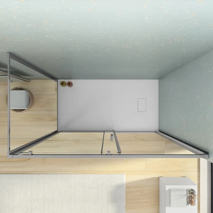 Box doccia 80x150 cm scorrevole vetro trasparente anticalcare profilo cromo 195h - Moritz