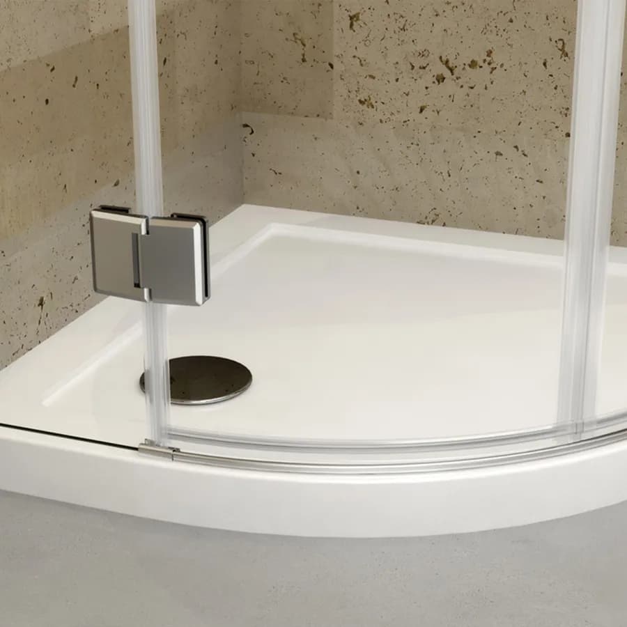 Box doccia battente 80x80 cm semicircolare vetro temperato anticalcare 195h - Closet