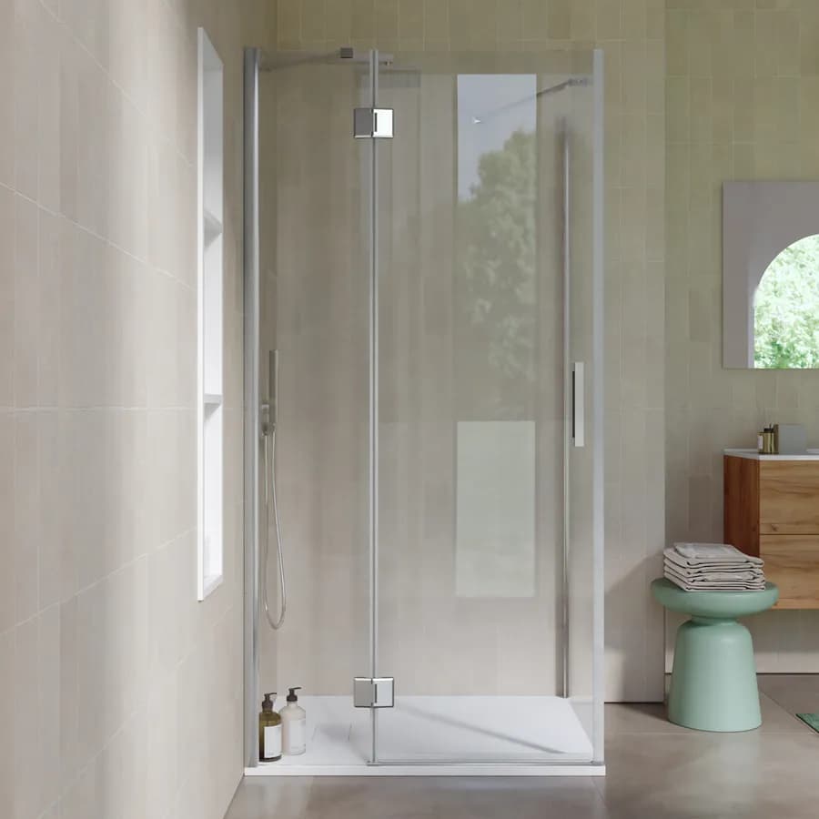 Box doccia 80x90 cm battente vetro temperato anticalcare 195h - Closet