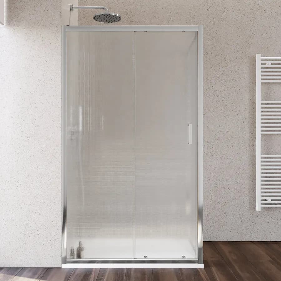 Box doccia 90x110 cm scorrevole vetro temperato 6mm stampato 185h - Young