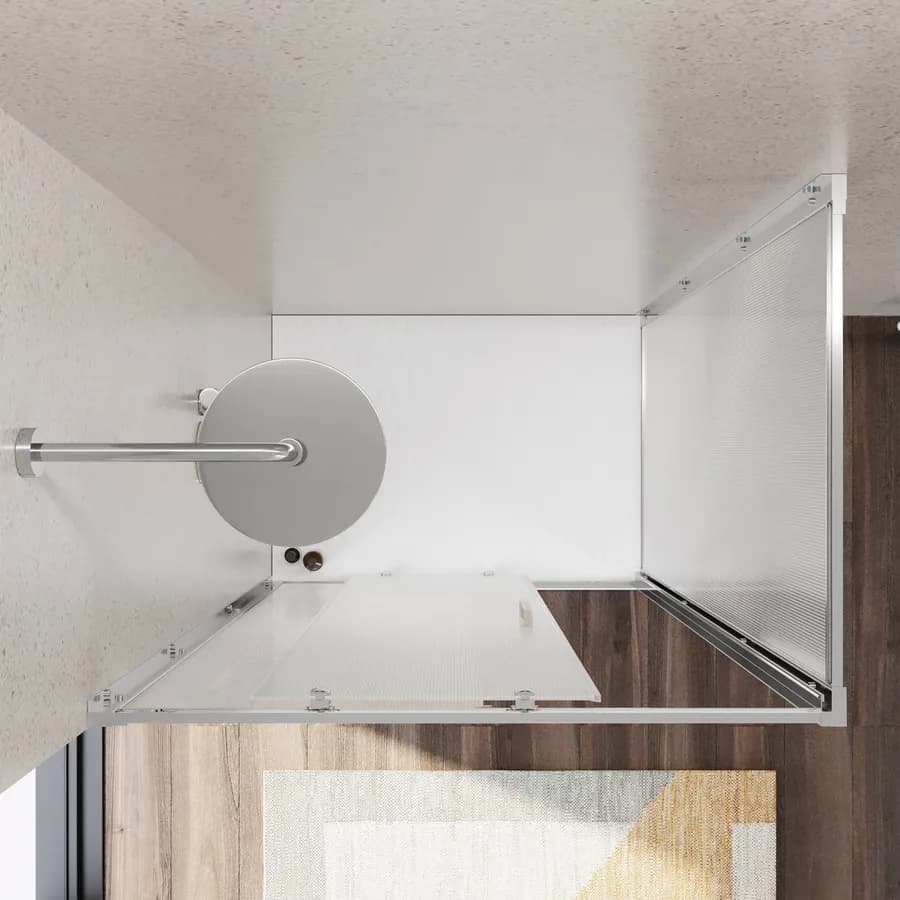 Box doccia 90x110 cm scorrevole vetro temperato 6mm stampato 185h - Young