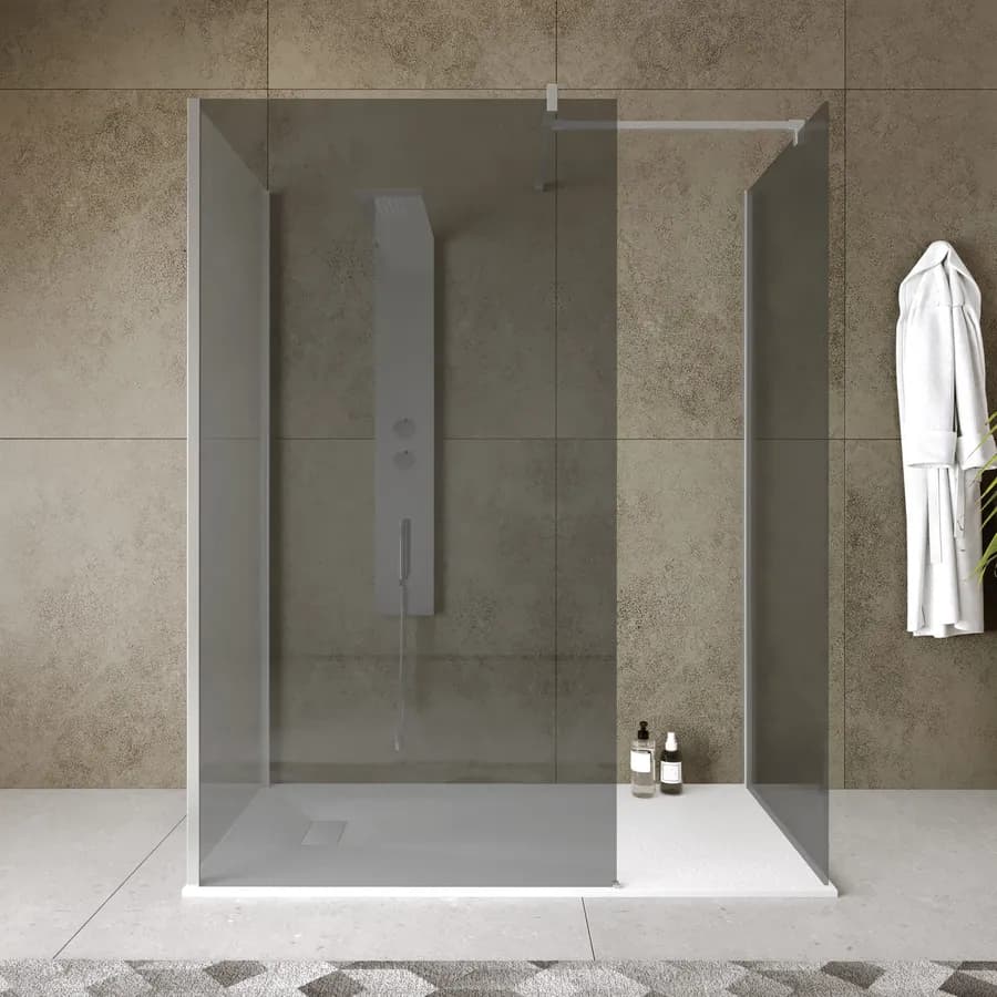 Box doccia 90x110x90 vetro temperato fume anticalcare reversibile 200h - Keep