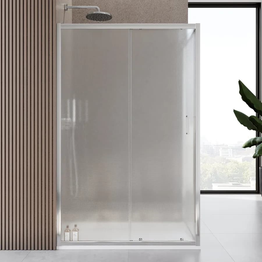 Box doccia 90x120 cm scorrevole vetro temperato 6mm stampato 185h - Young