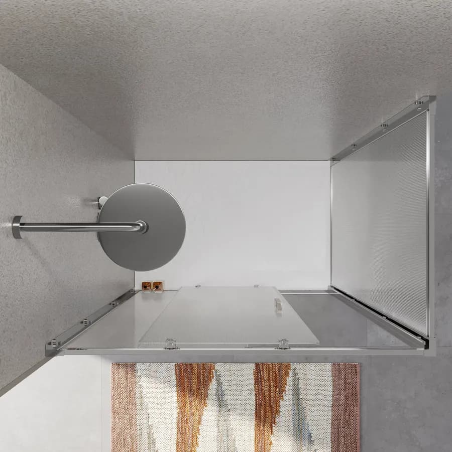Box doccia 90x120 cm scorrevole vetro temperato 6mm stampato 185h - Young