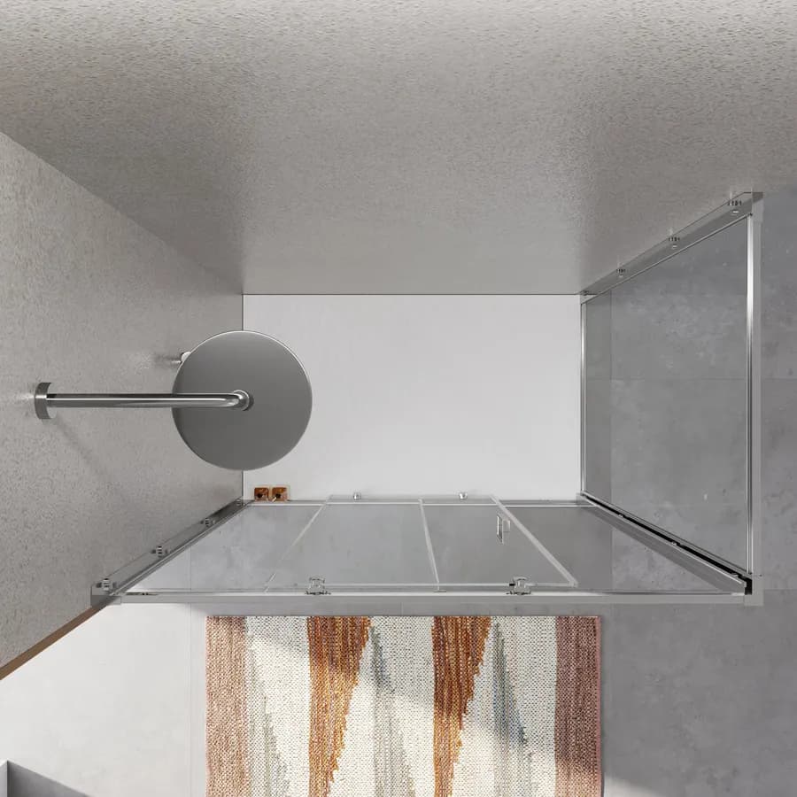 Box doccia 90x130 cm scorrevole vetro temperato 6mm trasparente 185h - Young