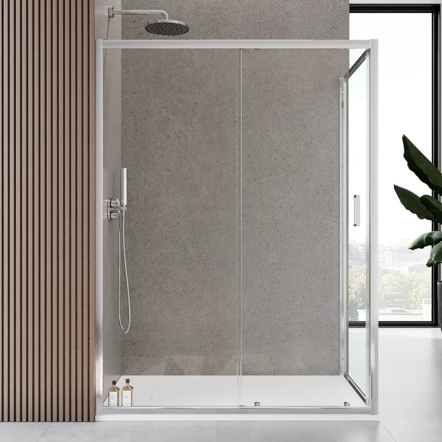 Box doccia 90x140 cm scorrevole vetro temperato 6mm trasparente 185h - Young