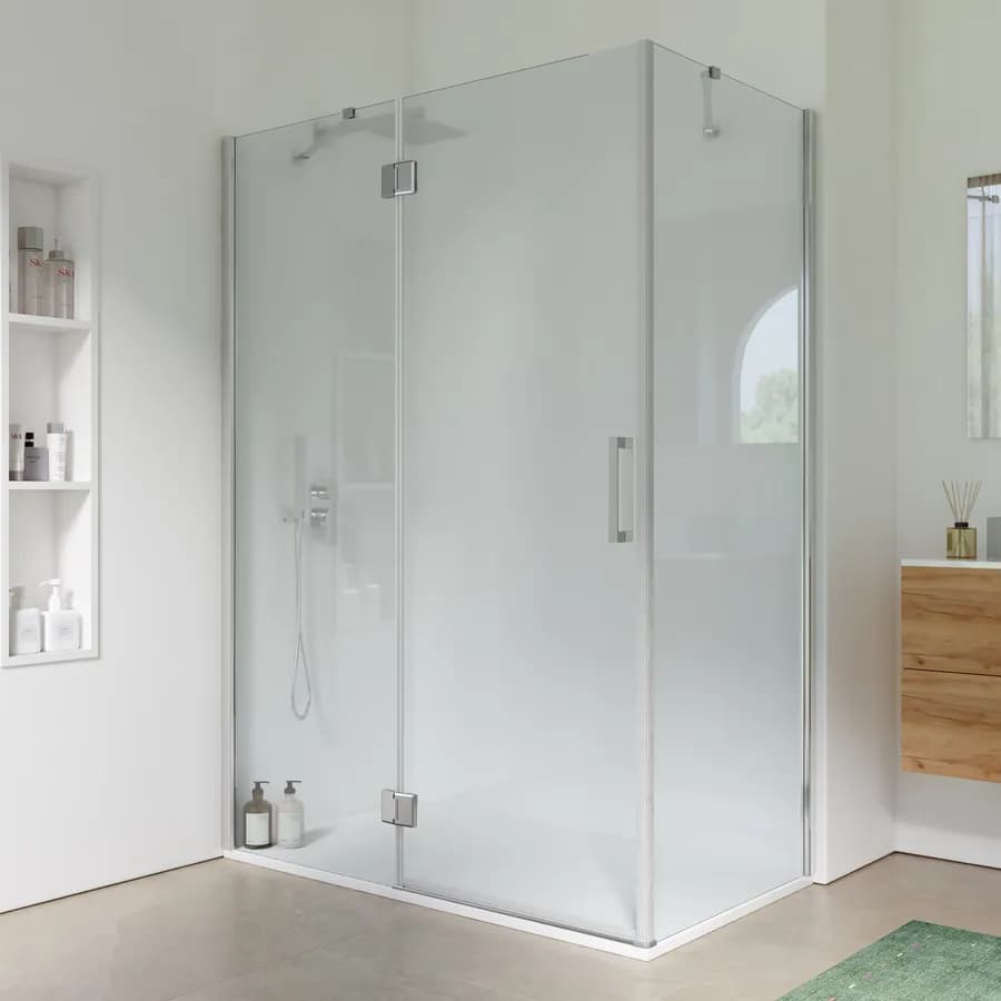 Box doccia 90x140 cm battente vetro temperato anticalcare 195h - Closet