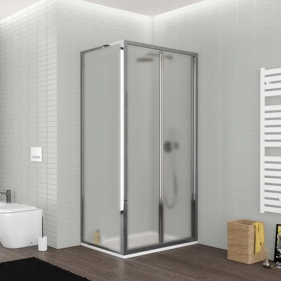 Box doccia 90x70 cm porta a soffietto opaco 195h - Sofy
