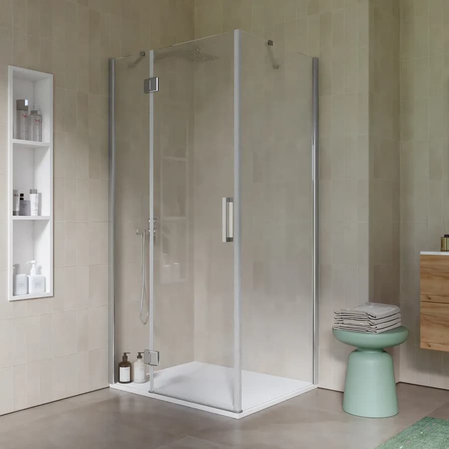 Box doccia 90x90 cm battente vetro temperato anticalcare 195h - Closet