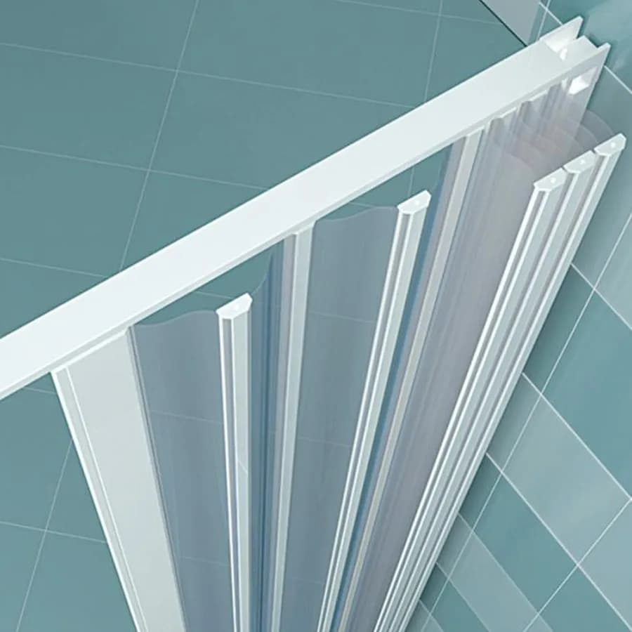 Box doccia a soffietto rettangolare in acrilico 80x100 cm riducibile a 70x90 cm