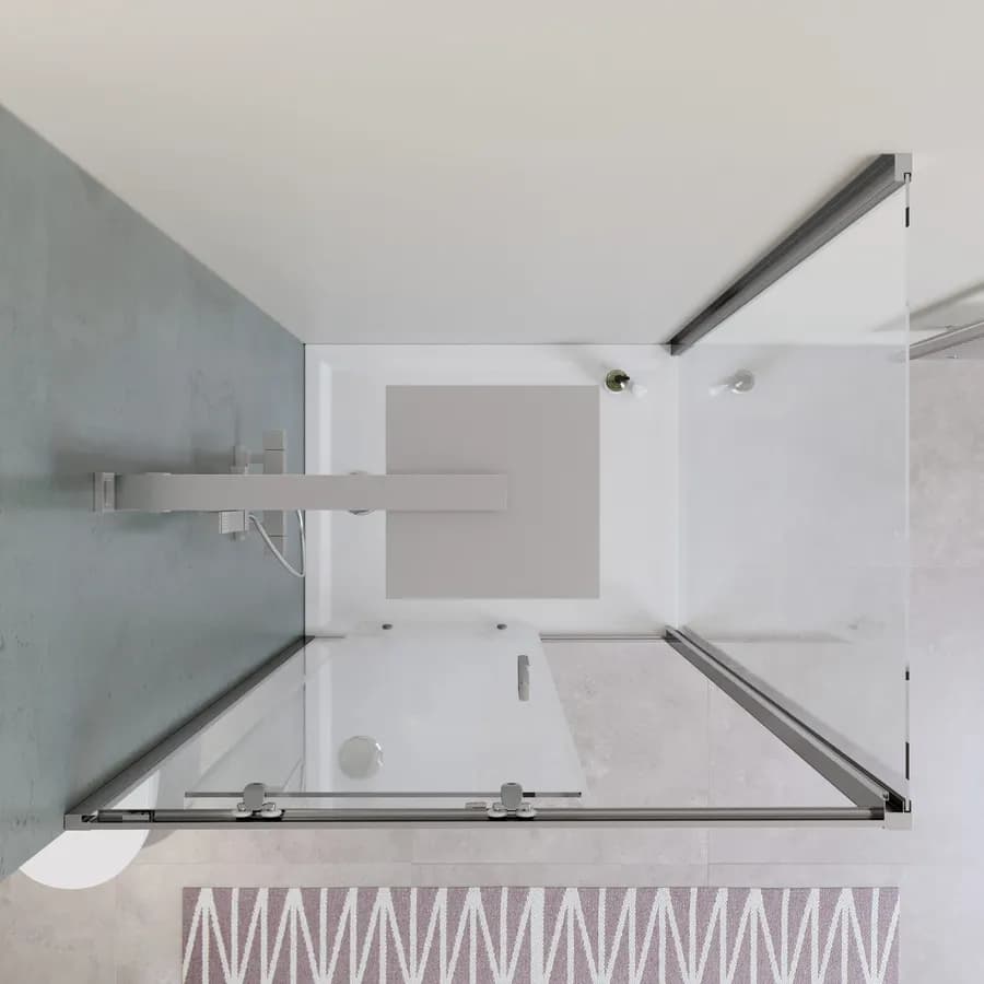 Box doccia 90x105 cm scorrevole con vetro trasparente e profilo cromo 200h - Skin