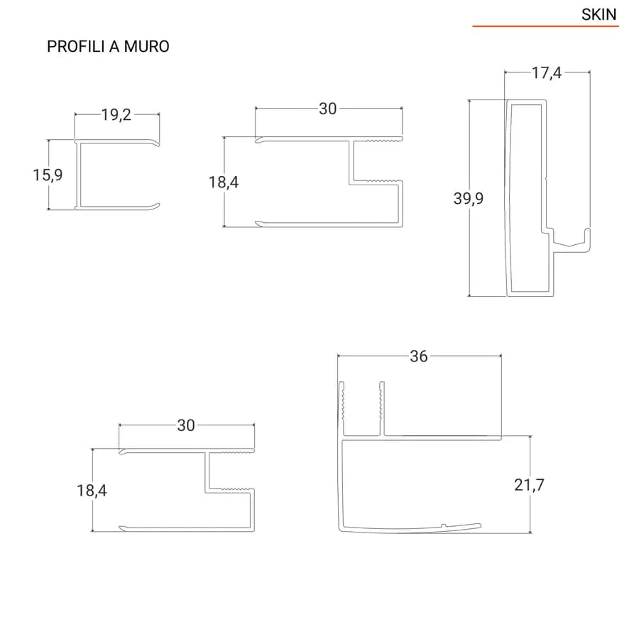 Box doccia 90x135 cm scorrevole con vetro stampato e profilo cromo 200h - Skin