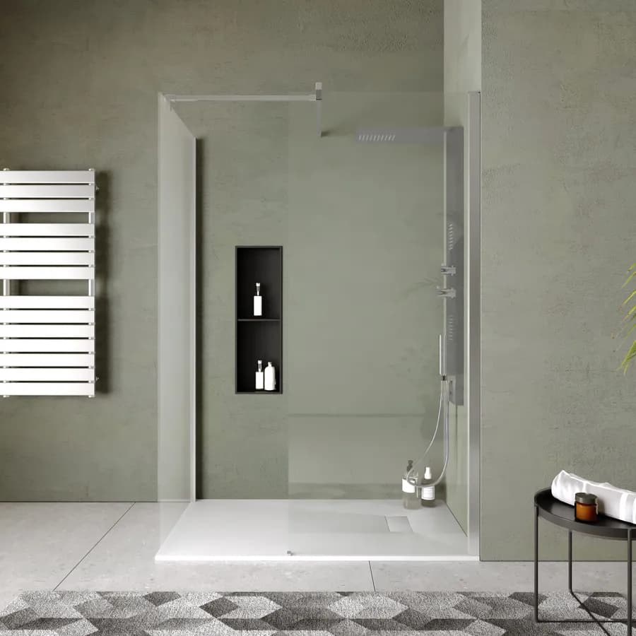Box doccia angolare cm 70x90 reversibile vetro temperato anticalcare 200h - Keep