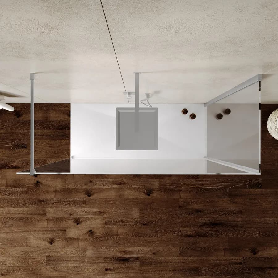 Box doccia walk-in 70x170 cm angolare con vetro trasparente e profilo cromo 200h - Keep