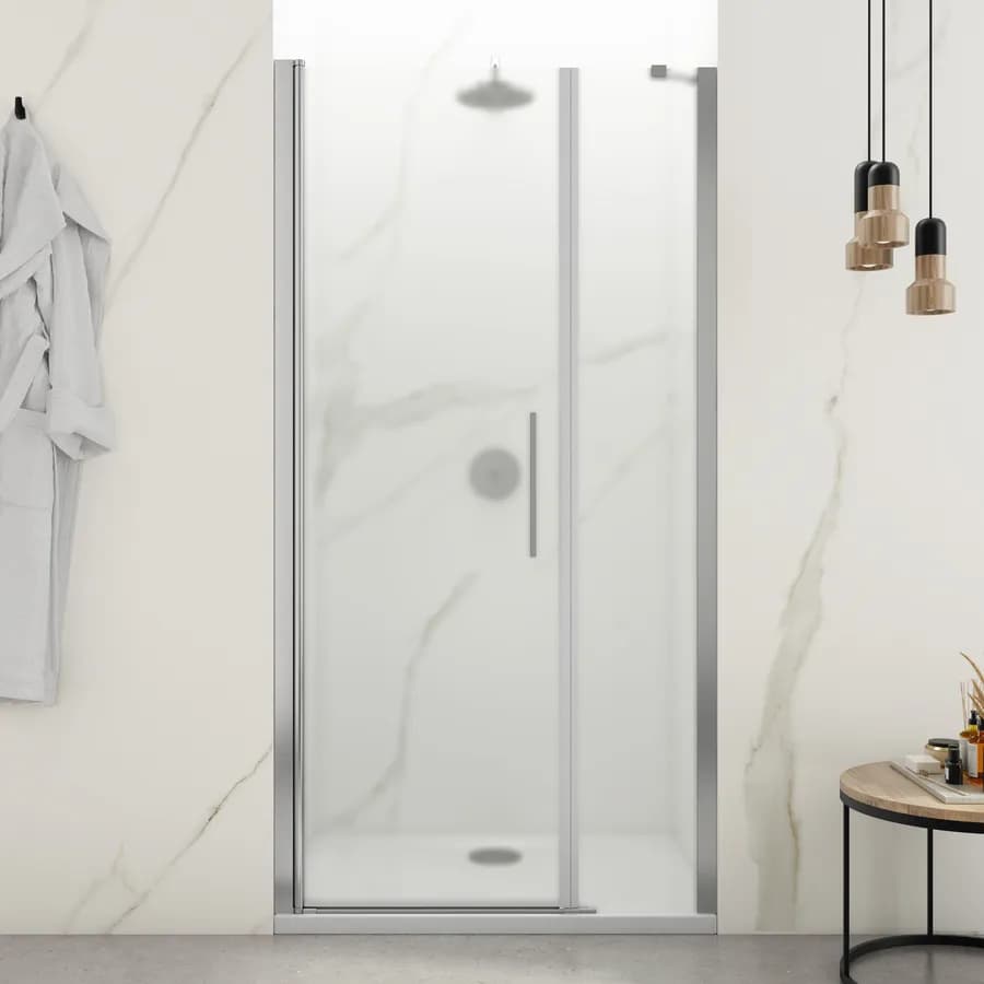 Box doccia nicchia 110cm 70 battente + 40 fisso opaco 190h - Nilo