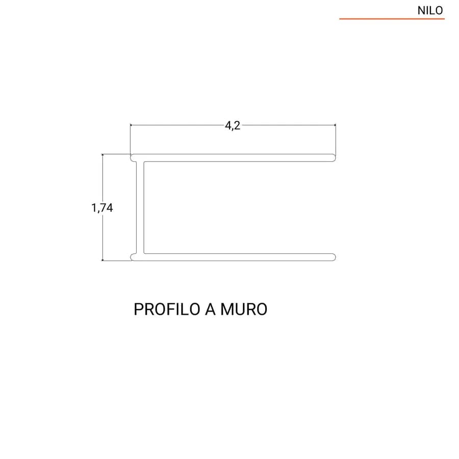 Box doccia nicchia 110cm 70 battente + 40 fisso opaco 190h - Nilo