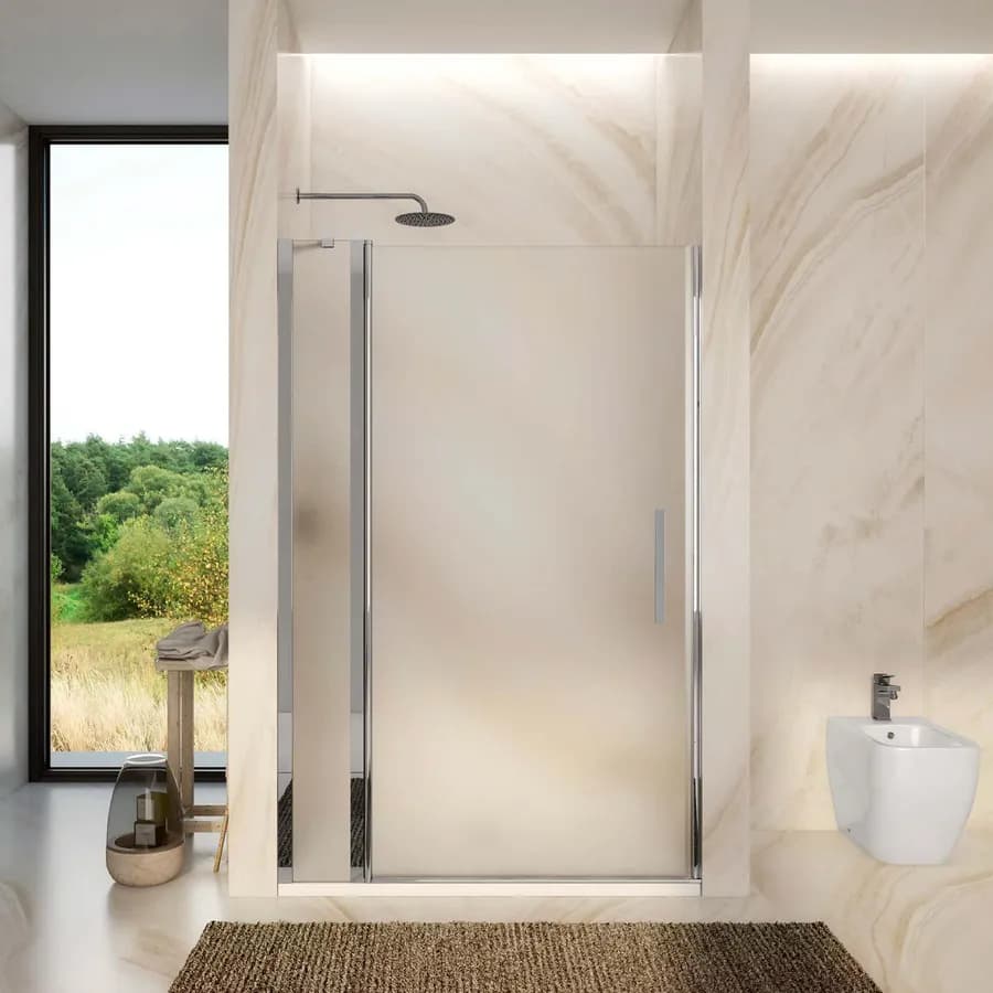 Box doccia nicchia 110cm 85 battente + 25 giunto opaco 190h - Nilo