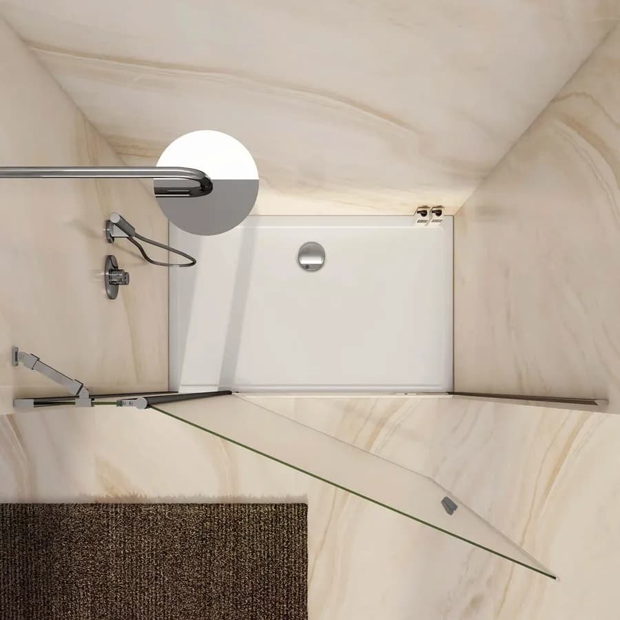 Box doccia nicchia 110cm 85 battente + 25 giunto opaco 190h - Nilo