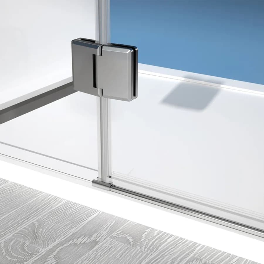 Nicchia battente 130 cm vetro temperato anticalcare 195h - Closet