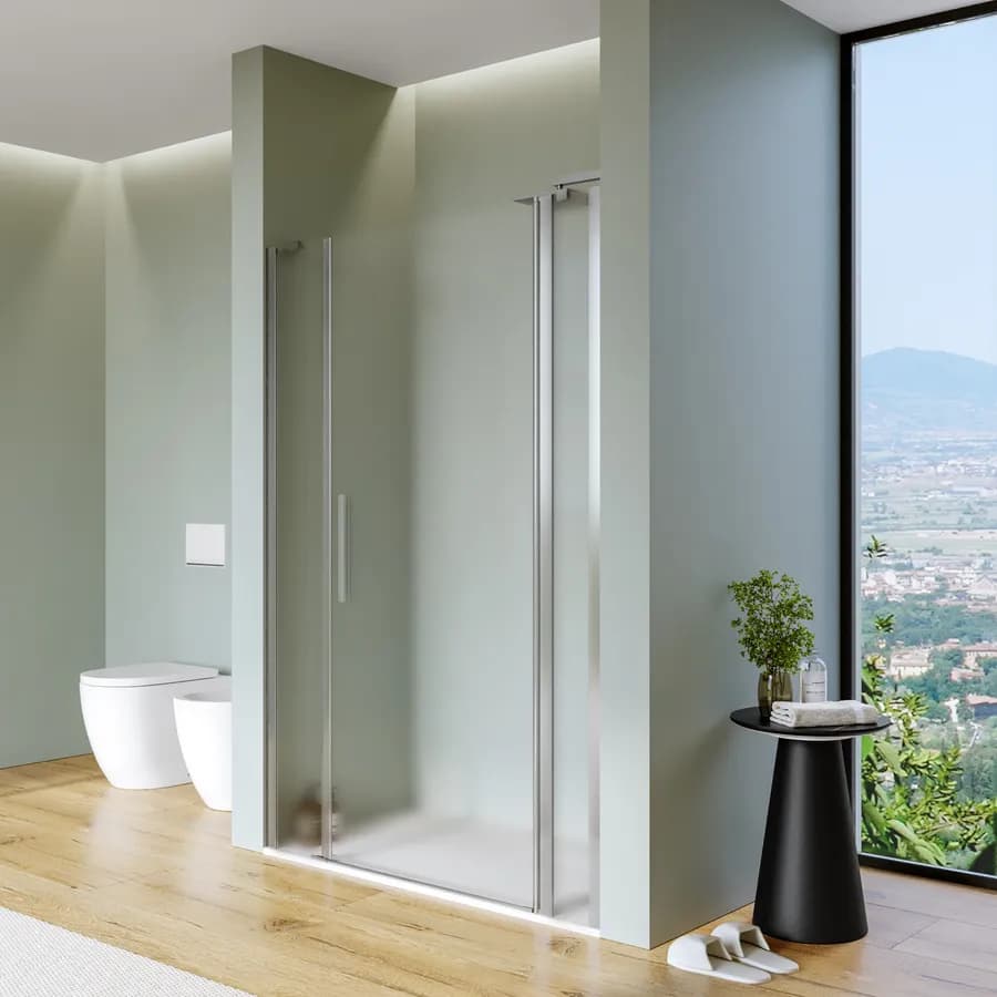 Box doccia nicchia 150cm 25 giunto + 90 battente + 40 fisso opaco 190h - Nilo
