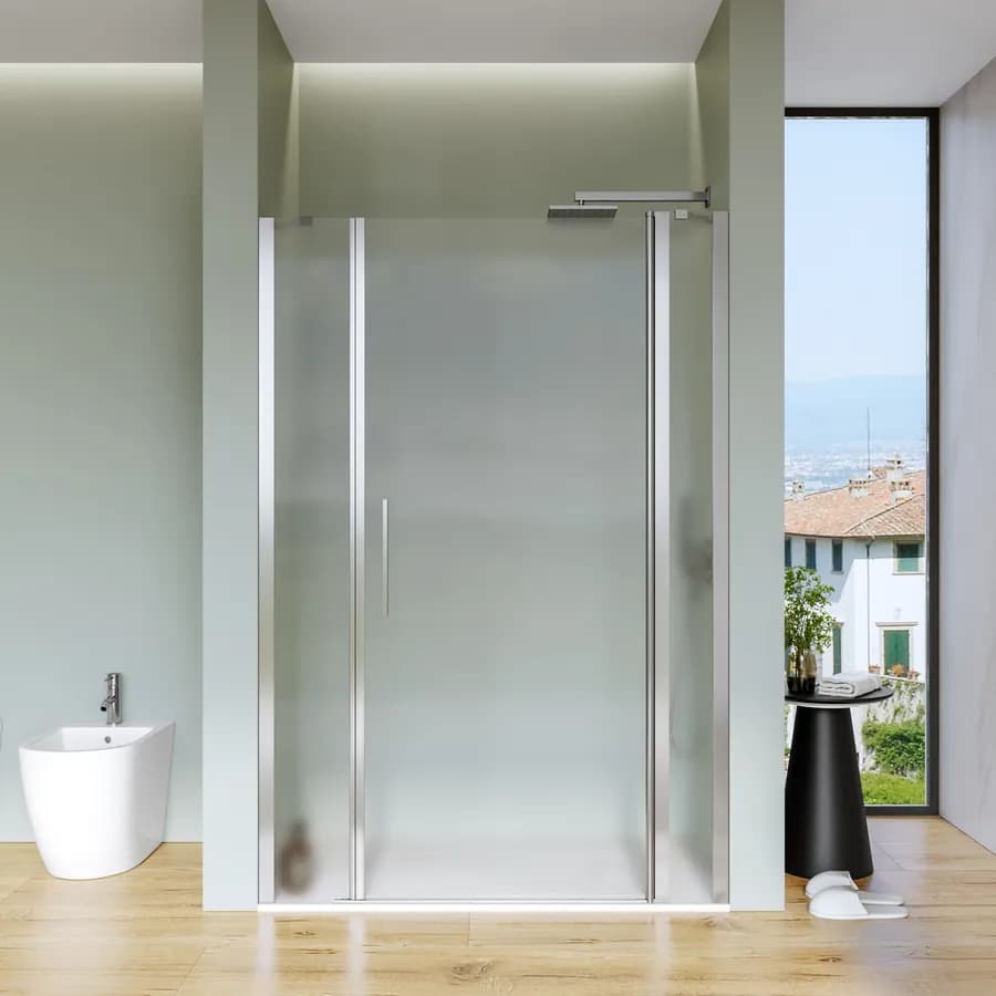Box doccia nicchia 150cm 25 giunto + 90 battente + 40 fisso opaco 190h - Nilo