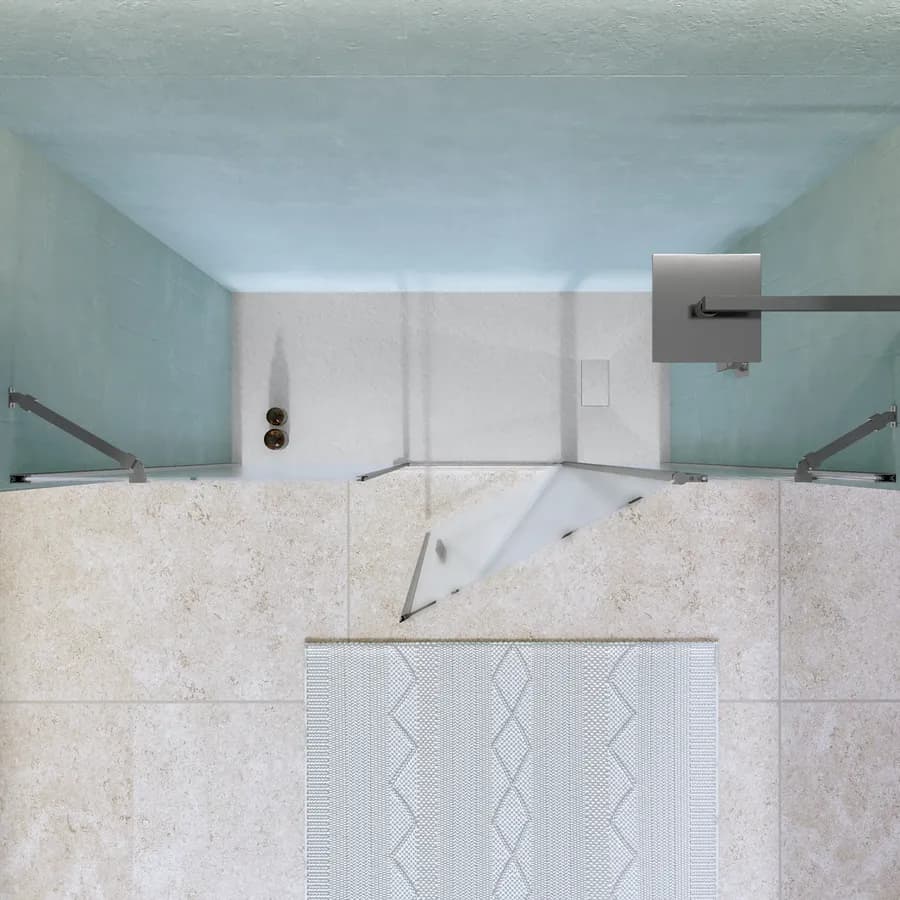 Box doccia nicchia 175cm 40 giunto + 70 battente + 75 fisso opaco 195h - Nilo