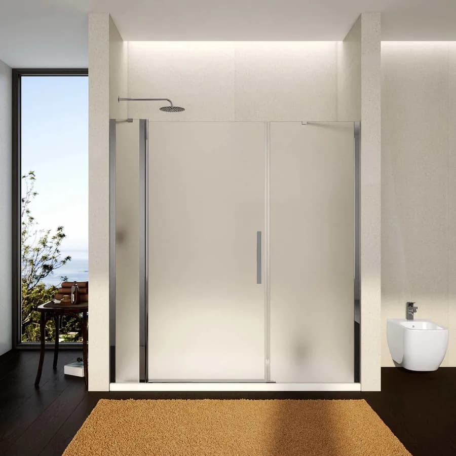 Box doccia nicchia 185cm 25 giunto + 100 battente + 70 fisso opaco 195h - Nilo